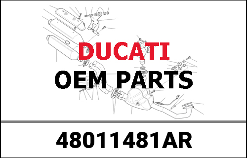 DUCATI純正 RIGHT UPPER HALF-FAIRING | 48011481AR