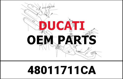 DUCATI純正 LEFT UPPER HALF-FAIRING RED | 48011711CA