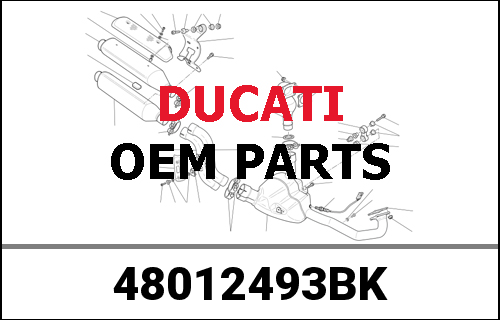 DUCATI純正 UPPER HALF-FAIRING L.HBLACK | 48012493BK
