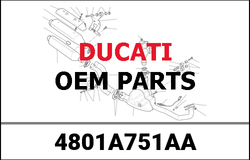 DUCATI純正 LEFT UPPER FAIRING RED | 4801A751AA