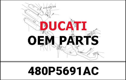 DUCATI純正 R.HHALF-FAIRING | 480P5691AC