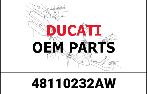 DUCATI純正 COWLING ORANGE/BLACK STRIP | 48110232AW