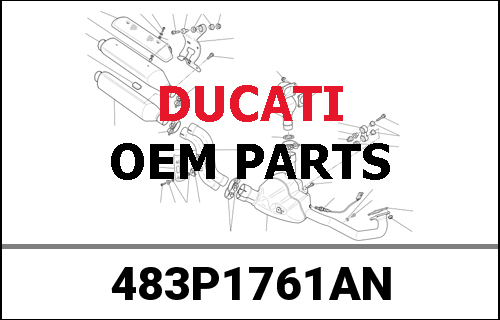 DUCATI純正 SIDE COVER, LEFT BLACK | 483P1761AN