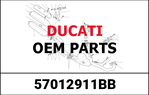 DUCATI純正 HORIZONTAL EXHAUST PIPE | 57012911BB