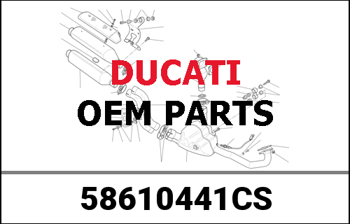 DUCATI純正 FUEL TANK BLACK/ORANGE STRIP | 58610441CS