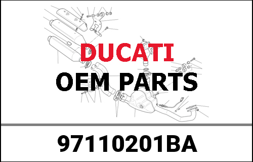 DUCATI純正 LONG THREADED SPACER (BLACK) | 97110201BA