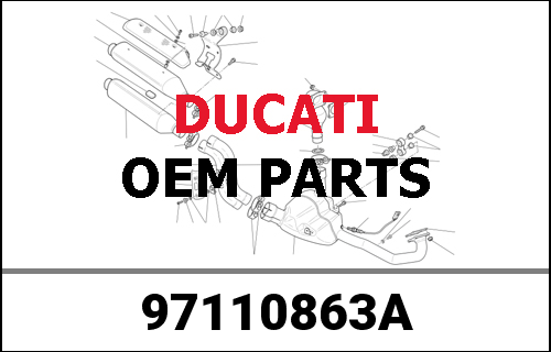 DUCATI純正 RH SIDE BODY PANEL FOR GRAB HANDLES | 97110863A