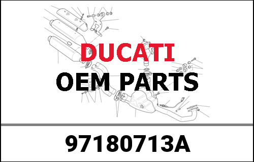 DUCATI純正 SET OF UNPAINTED RACING EXHAUST LOWER FA | 97180713A